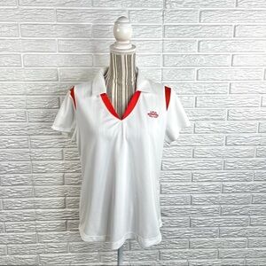 LGPA International Golf Polo Shirt White Orange EP Pro Tour Tech Size XL